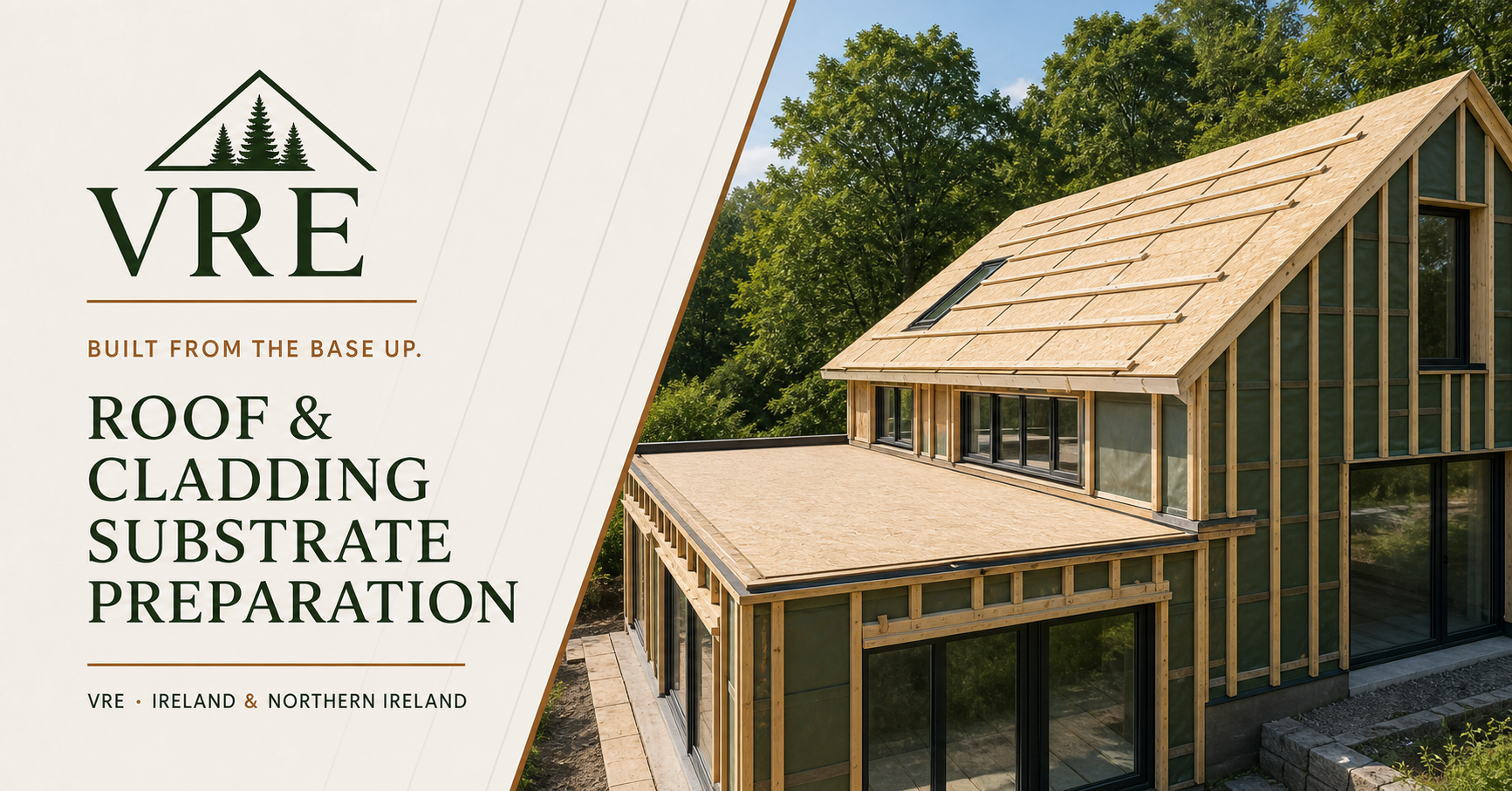Timber substrate preparation for pitched roof, flat roof and standing seam wall cladding